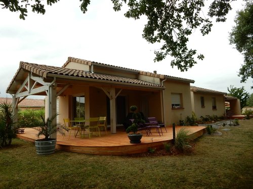 Aménagement d'une terrasse bois avec Jardin Nature